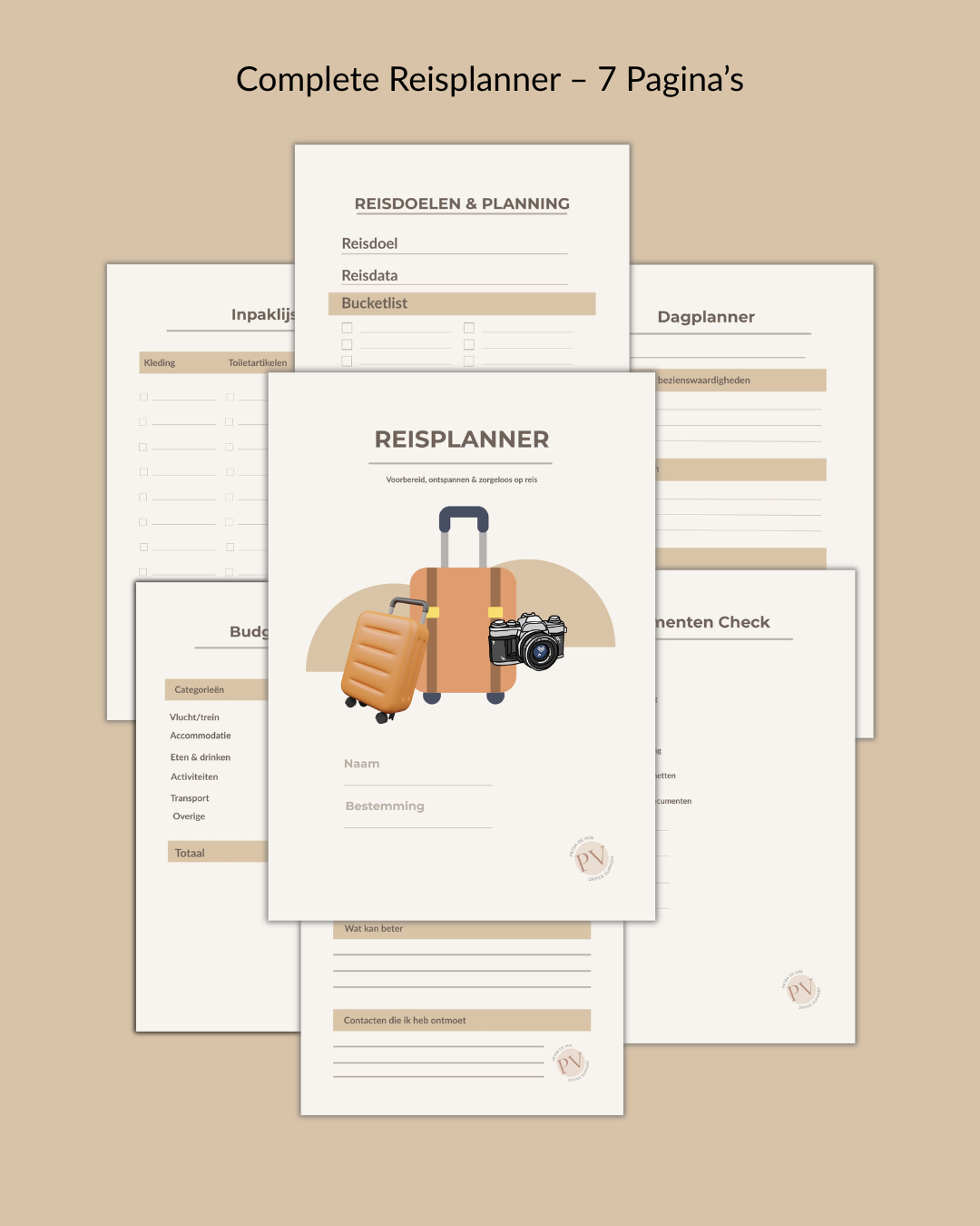 Complete Reisplanner, Digitale Download (7 pagina’s)
